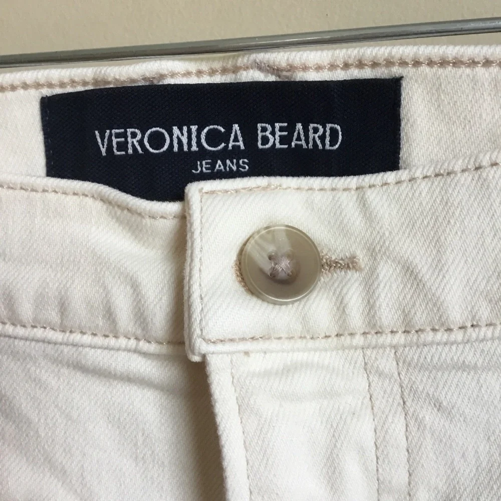 NEW Veronica Beard Grant Wide Leg Crop High Rise Ecru Jeans Size 25 - Picture 6 of 12
